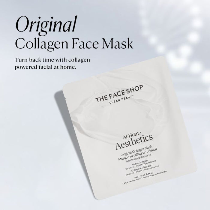 The Face Shop Korean Hydro Gel Sheet Mask - Vegan Collagen, Peptide & Hyaluronic Acid for Anti Aging