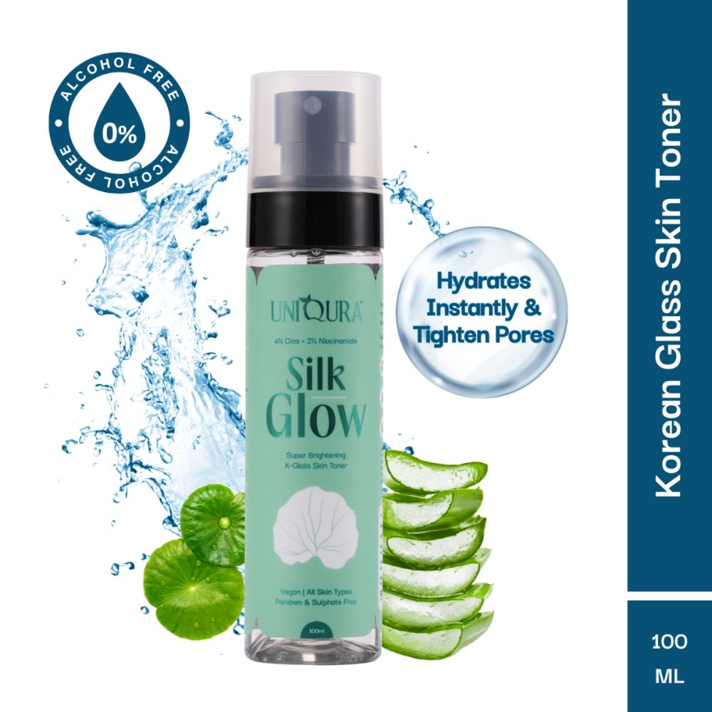 Uniqura Korean Glass Skin Face Toner for Glowing Skin with 2% Niacinamide & Rice Water Toner & Mist