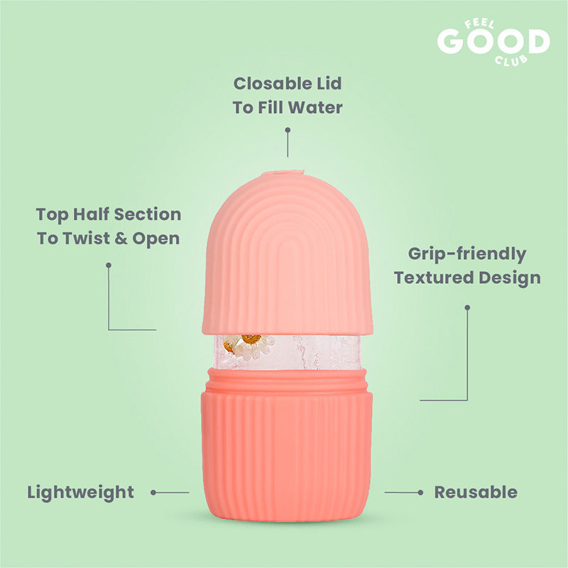 Feel Good Club Ice Roller - Natural Skin Care & De-puffing Massager For Face Neck & Under Eye (1 Pc)