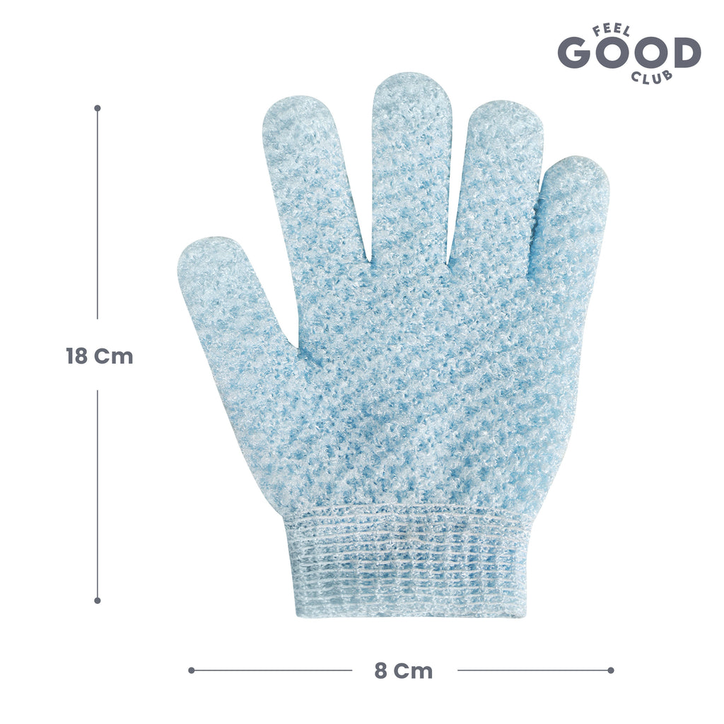 Feel Good Club Exfoliating Bath Glove Heavy Quality Body Scrubber Shower Loofah Mitten
