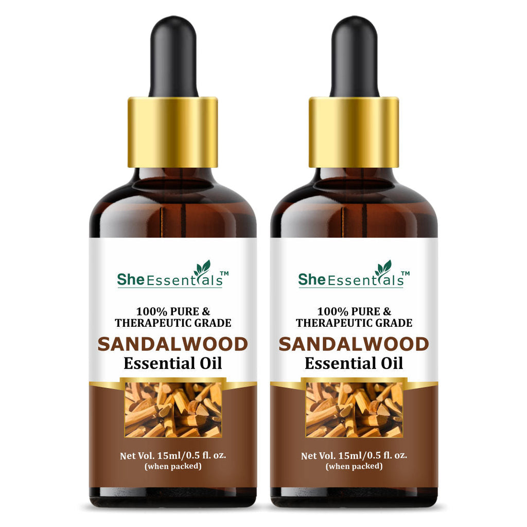 She Essentials Natural Sandalwood Essential Oil For Revitalizes Mind & Soul