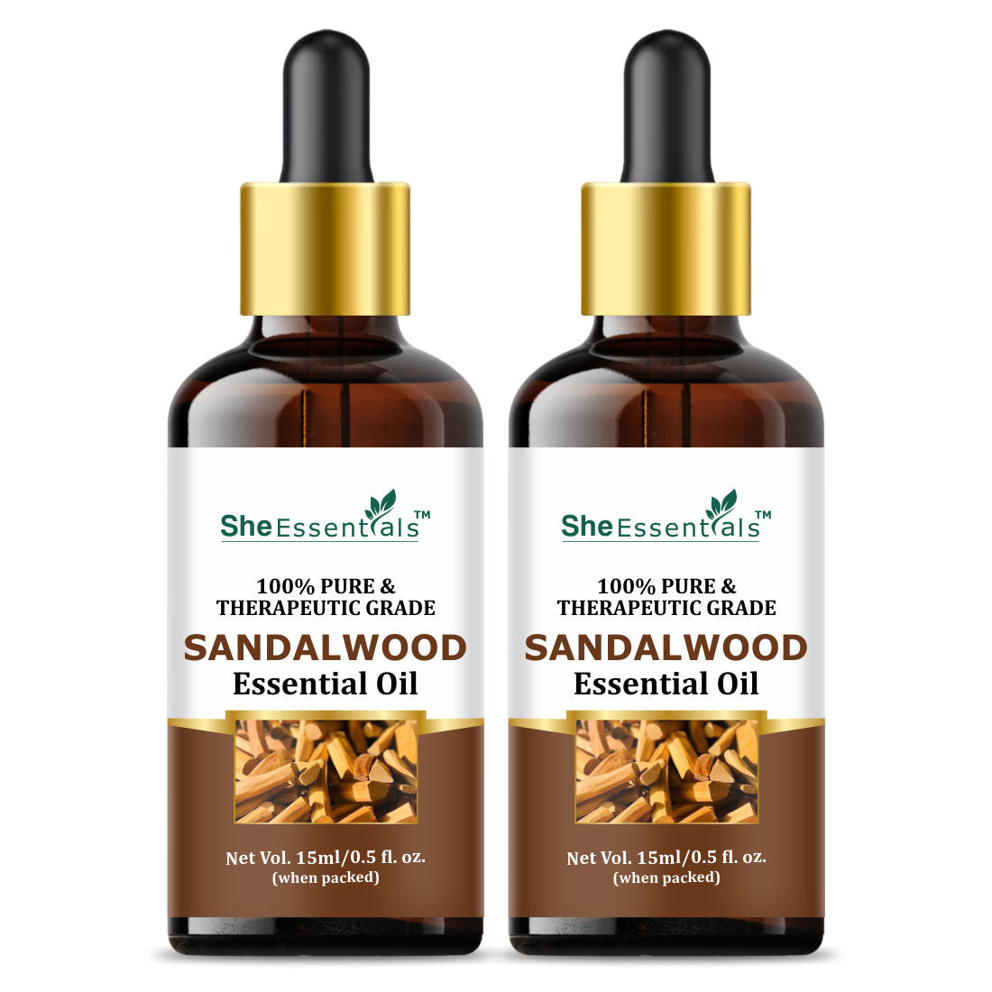 She Essentials Natural Sandalwood Essential Oil For Revitalizes Mind & Soul