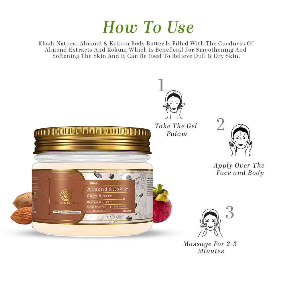 Khadi Natural Almond & Kokum Body Butter Revives Dull Skin