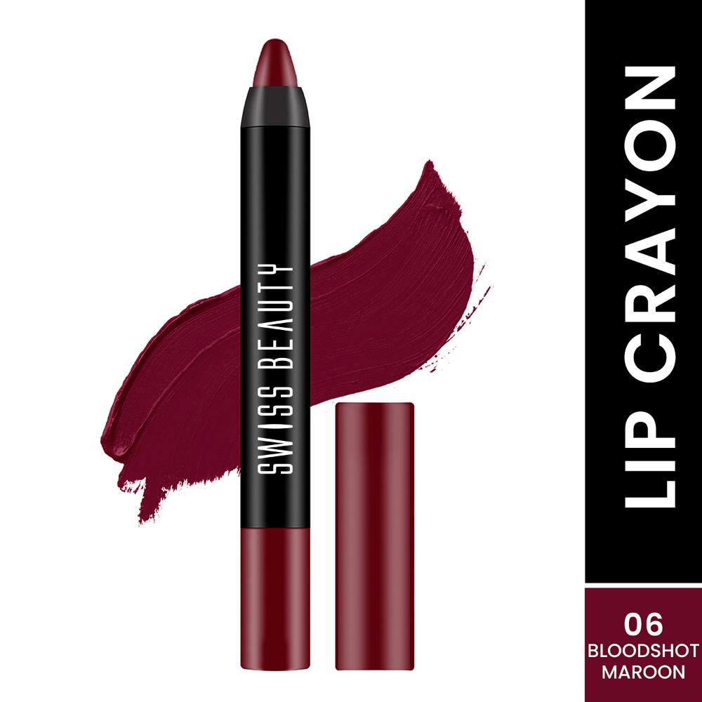 Swiss Beauty Matte Long Lasting Stay Maxx Lip Crayon Lipstick Matte Finish