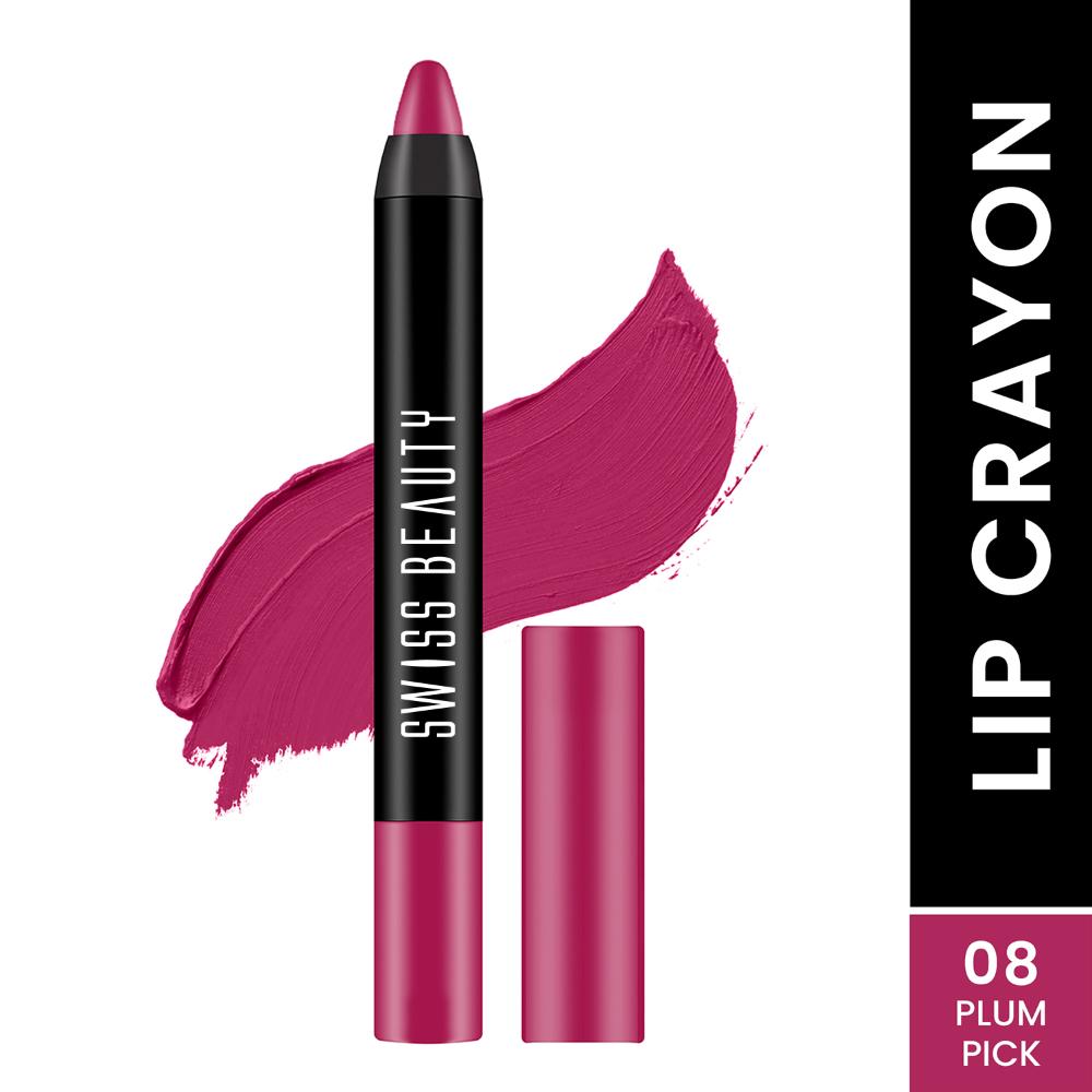Swiss Beauty Matte Long Lasting Stay Maxx Lip Crayon Lipstick Matte Finish