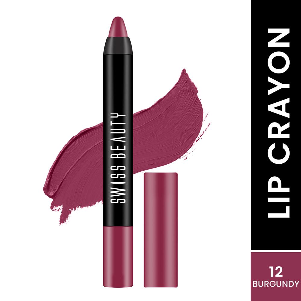 Swiss Beauty Matte Long Lasting Stay Maxx Lip Crayon Lipstick Matte Finish