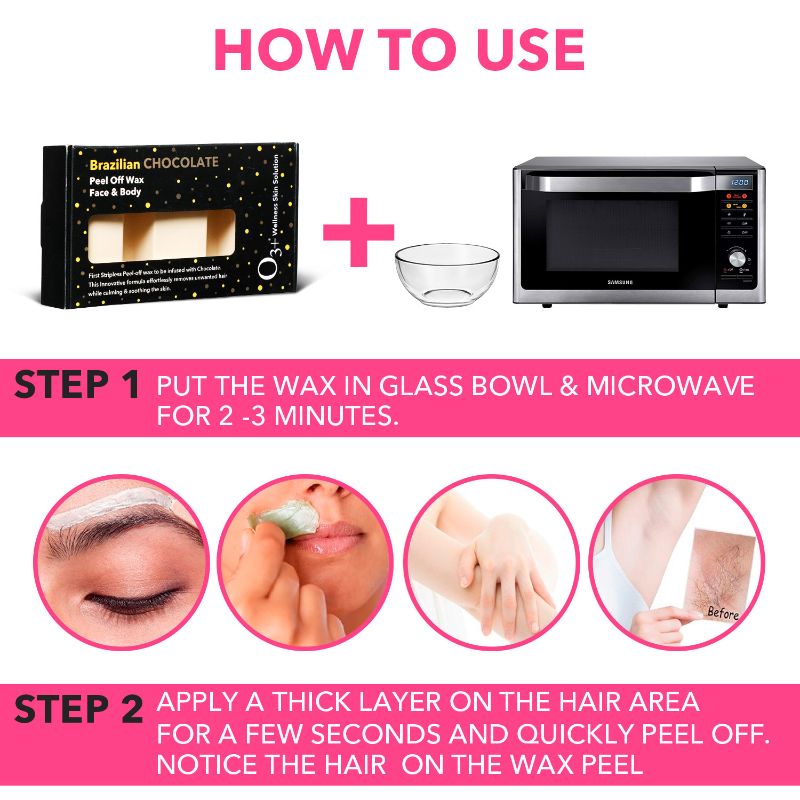 O3+ Brazilian Chocolate Face & Body Peel Off Wax