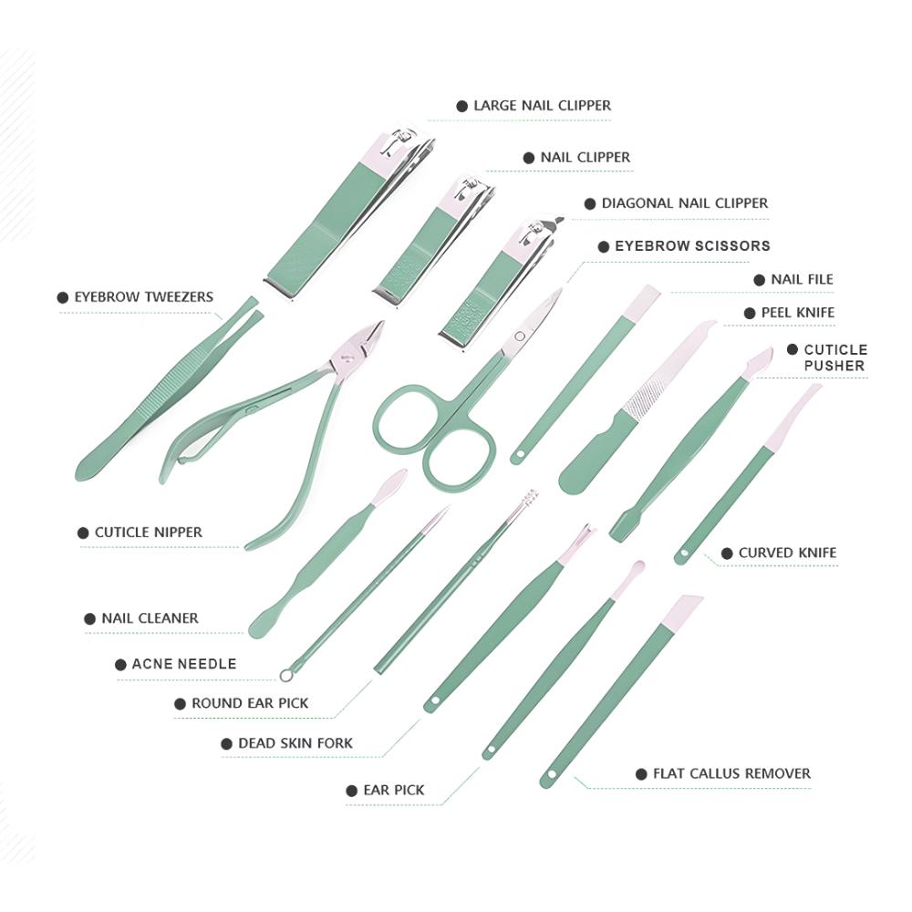 GLEVA 16 Pieces Manicure Set