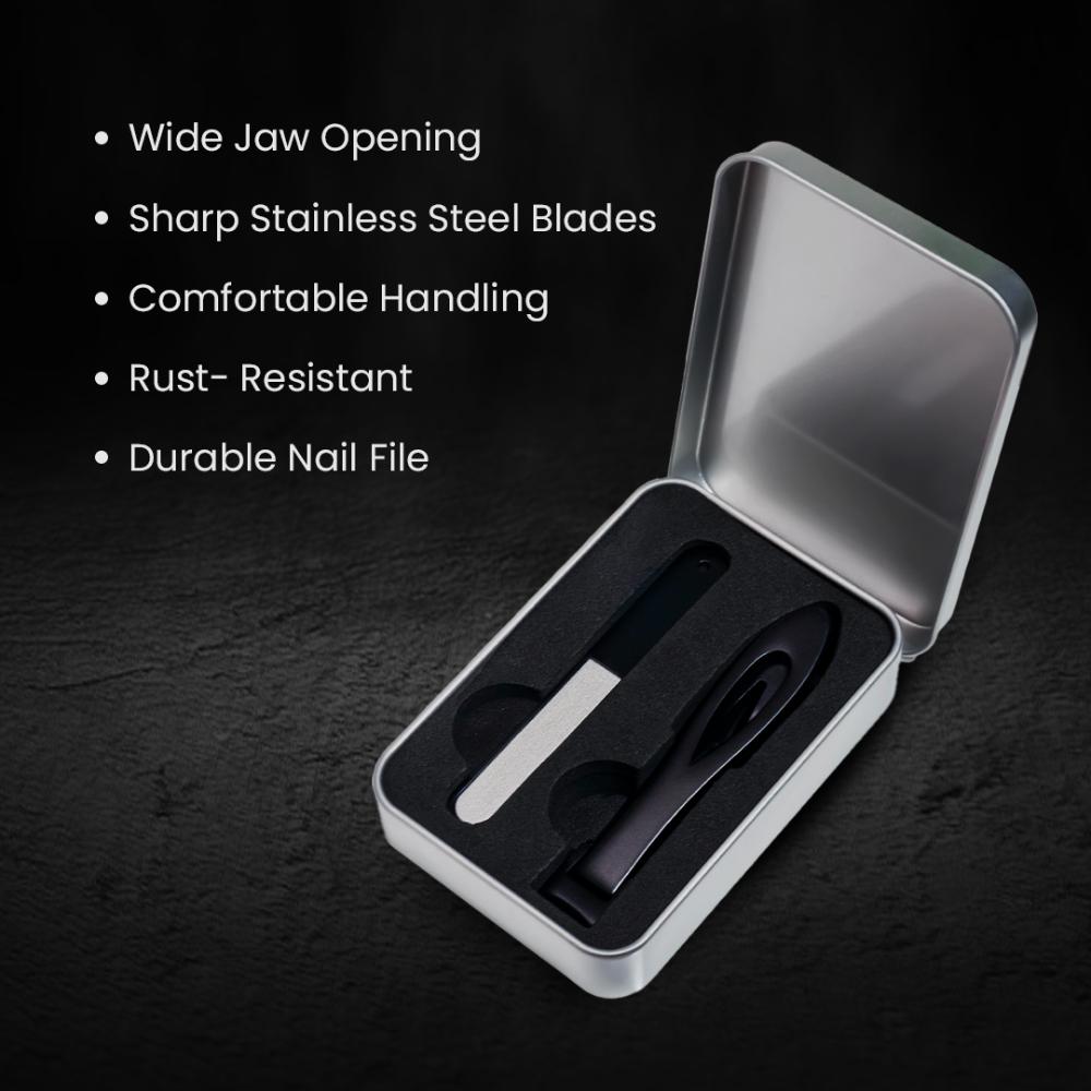 GLEVA Wide Opening Nail Cutter With Filler
