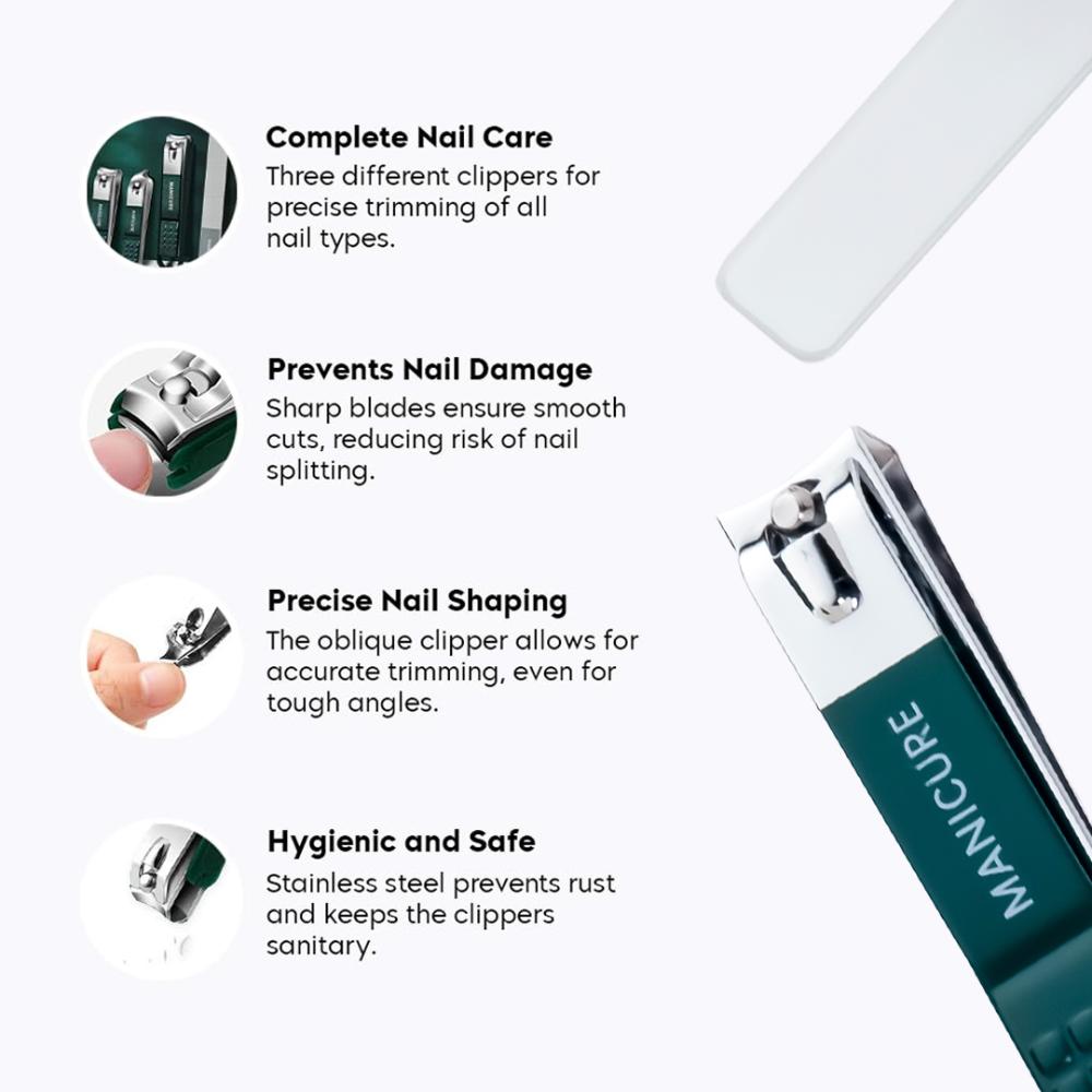 GLEVA Nail Clippers With Glass File