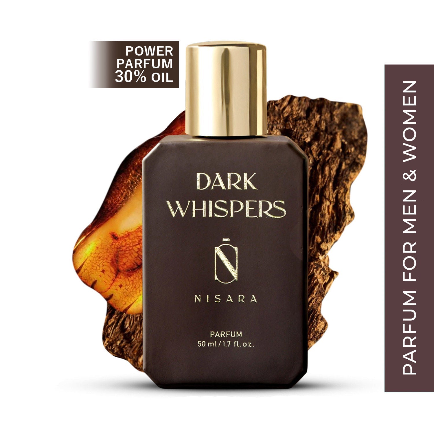 NISARA Dark Whispers Unisex Parfum - Perfume For Men & Women,Long Lasting Amber Oud Fragrance