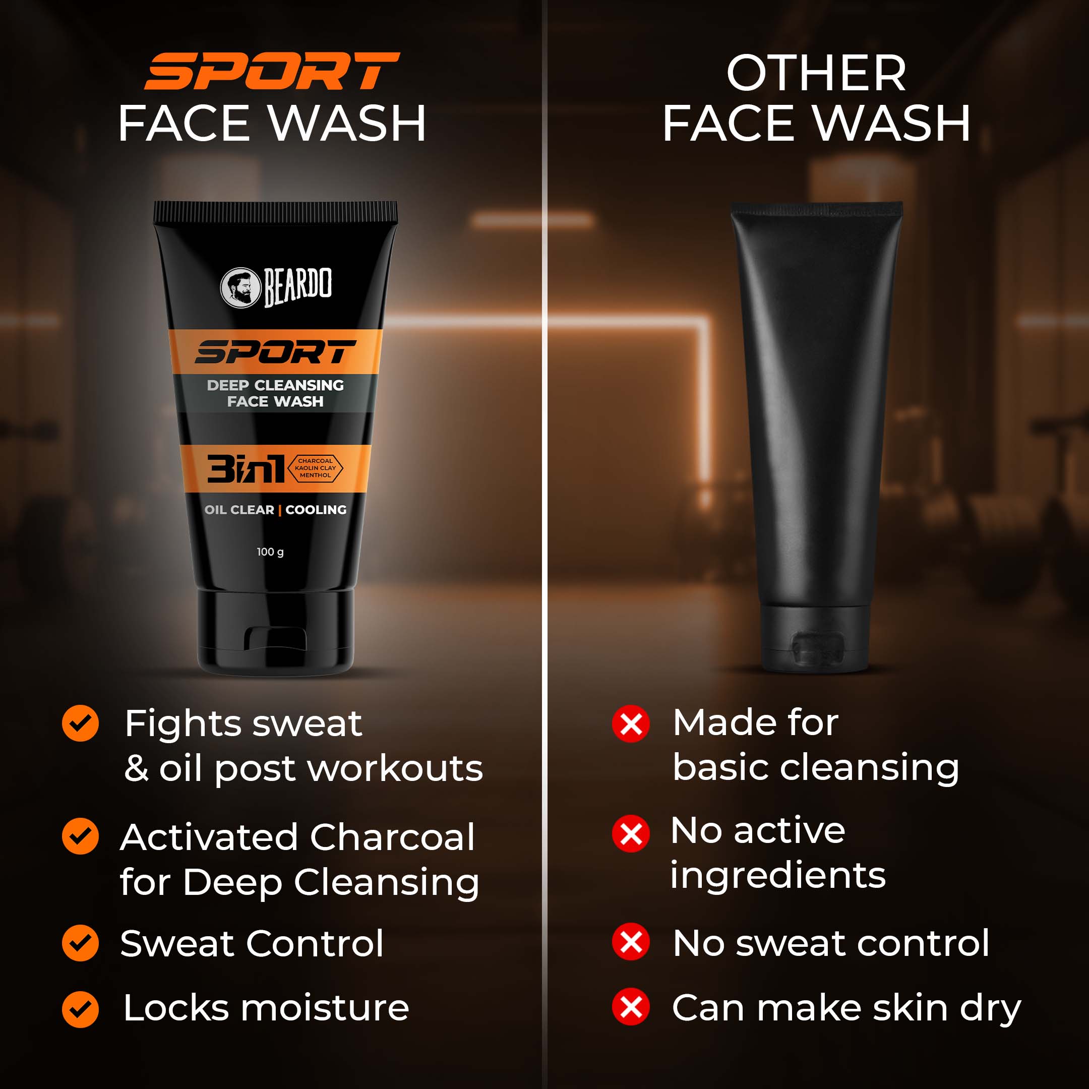 Beardo Sport Deep Cleansing Facewash For Men