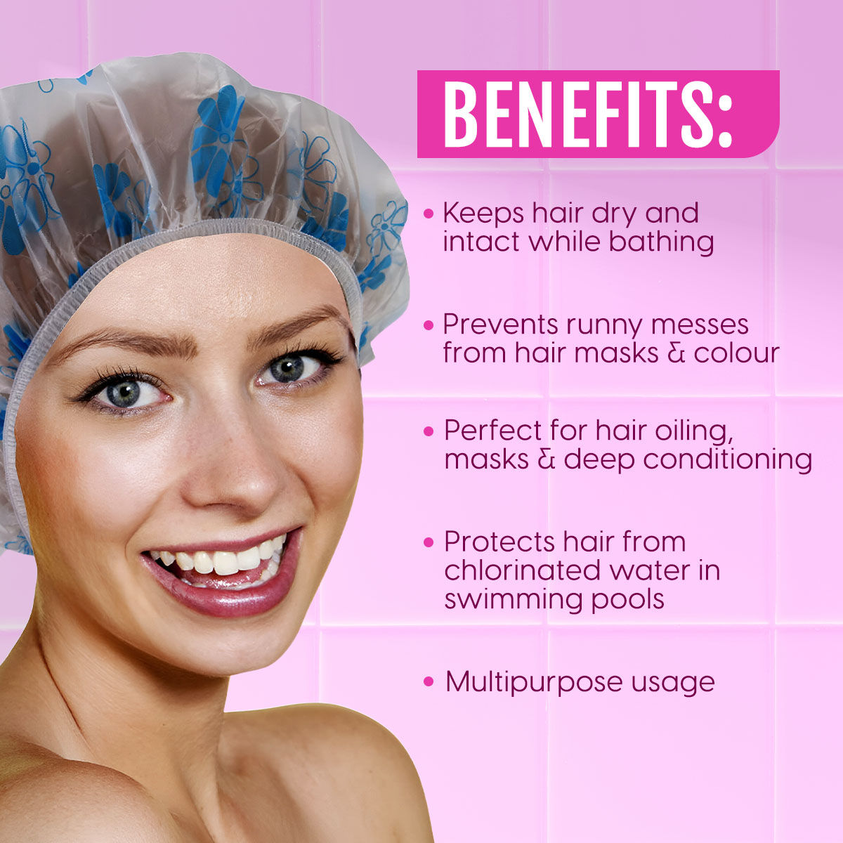 Matra Reusable Shower Caps for Hair Colour, Hair Treatment, Home, Spa & Salon Use