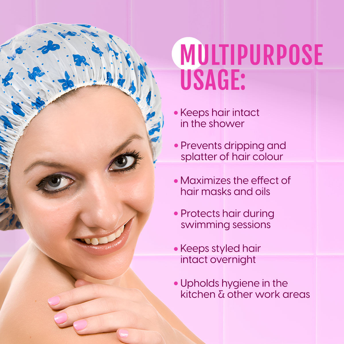 Matra Reusable Shower Caps for Hair Colour, Hair Treatment, Home, Spa & Salon Use