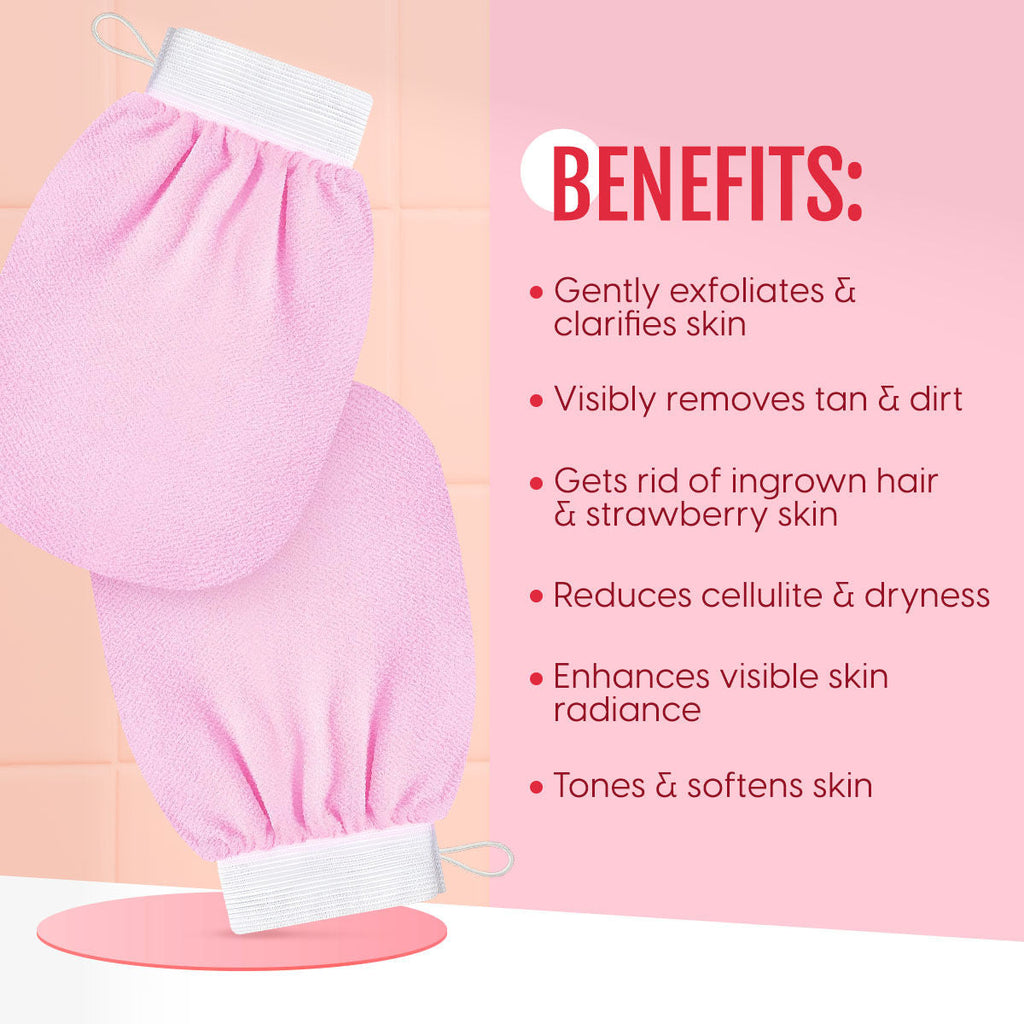 Matra Exfoliating Bath Glove Body Scrubbing Mitten (Colour May Vary)