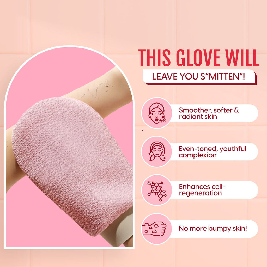Matra Exfoliating Bath Glove Body Scrubbing Mitten (Colour May Vary)