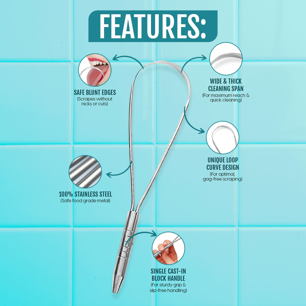 Matra Stainless Steel Tongue Cleaner Scraper