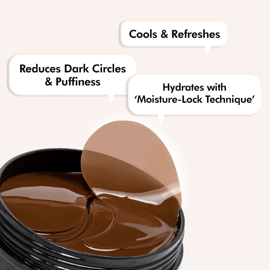 MCaffeine Coffee Hydrogel Under Eye Patches for Dark Circles with Hyaluronic Acid Depuffs