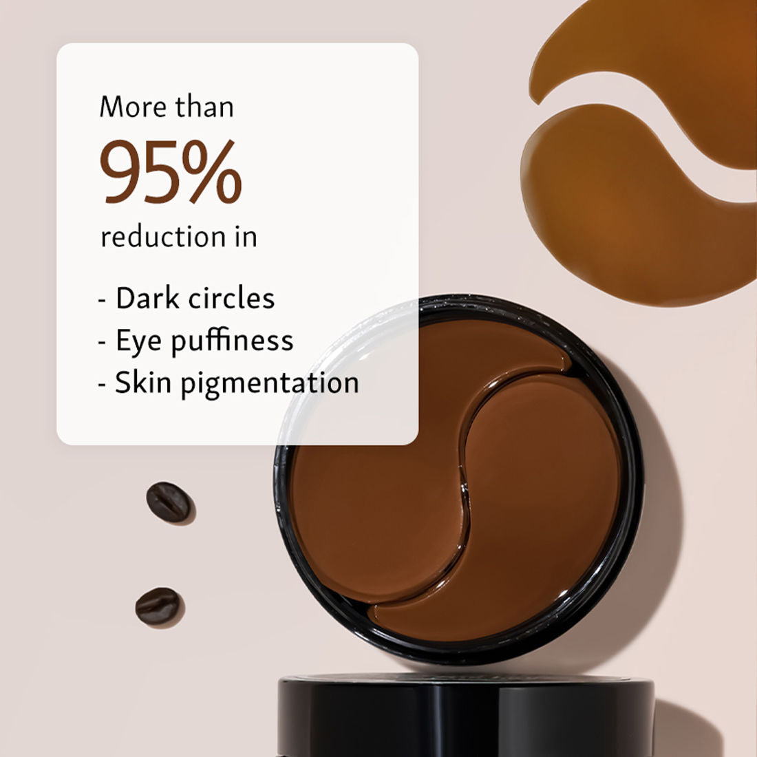MCaffeine Coffee Hydrogel Under Eye Patches for Dark Circles with Hyaluronic Acid Depuffs