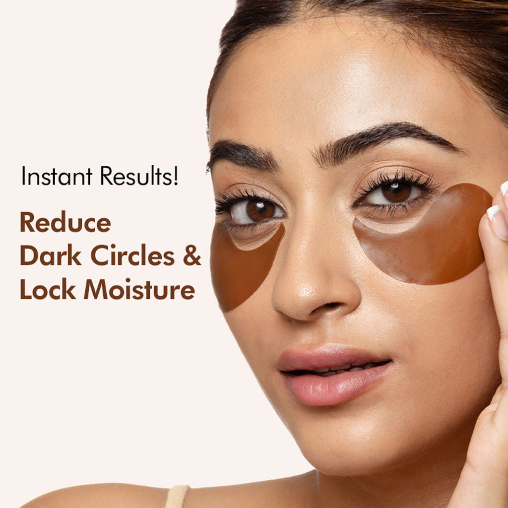 MCaffeine Coffee Hydrogel Under Eye Patches for Dark Circles with Hyaluronic Acid Depuffs