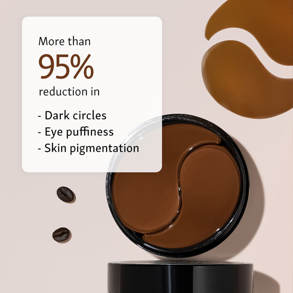 MCaffeine Coffee Hydrogel Under Eye Patches for Dark Circles with Hyaluronic Acid Depuffs