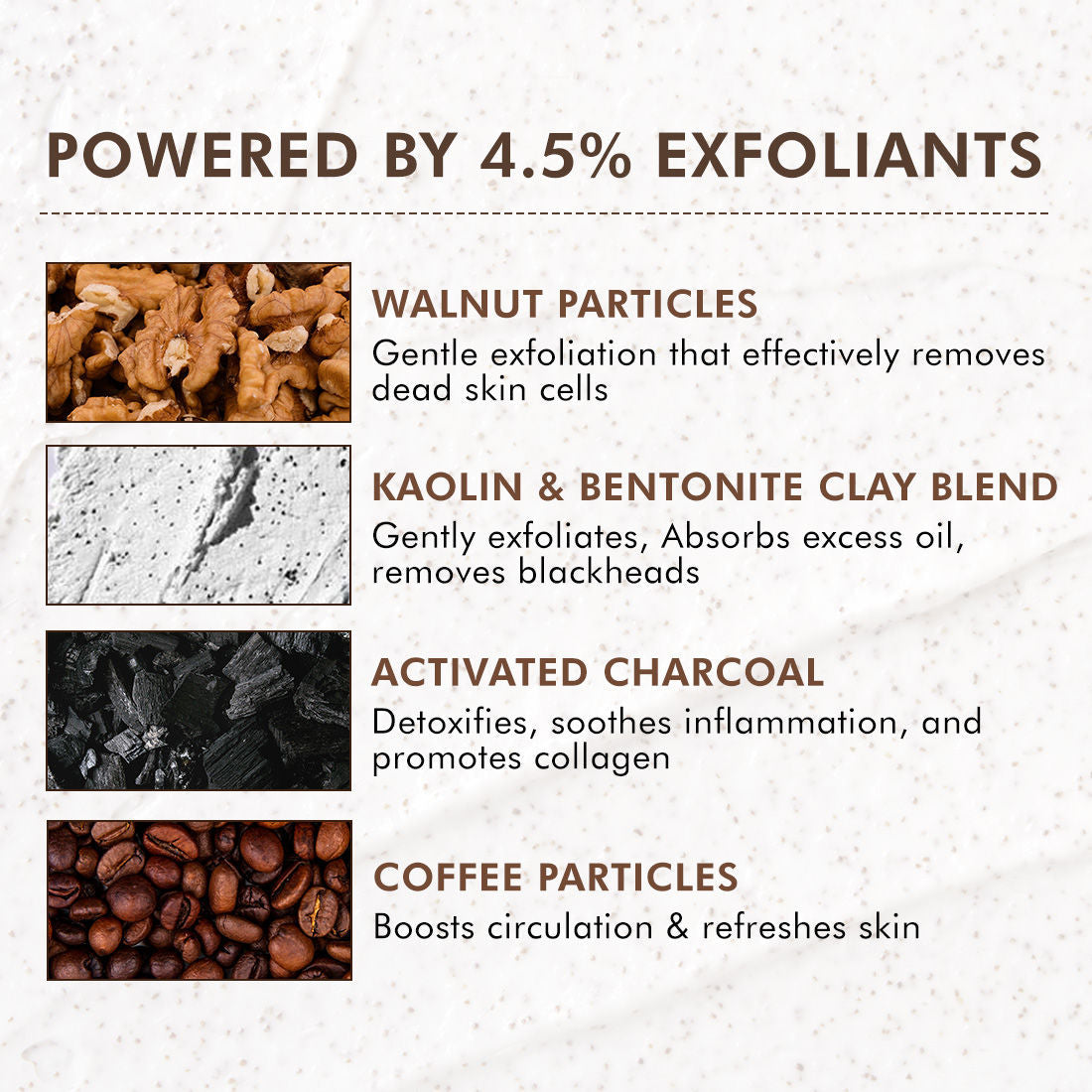 MCaffeine 4.5% Exfoliants Pore Clearing Coffee Cookie Face Scrub Remove Blackheads, Detan & Glow