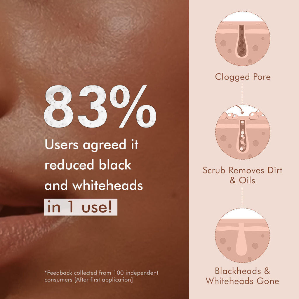 MCaffeine 4.5% Exfoliants Pore Clearing Coffee Cookie Face Scrub Remove Blackheads, Detan & Glow