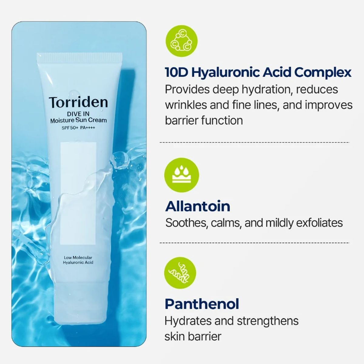 Torriden Dive In Moisture Sun Cream Spf+ Pa++++