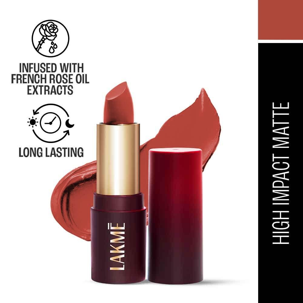 Lakme Forever Matte Lipstick, Made With French Rose Oil Extracts