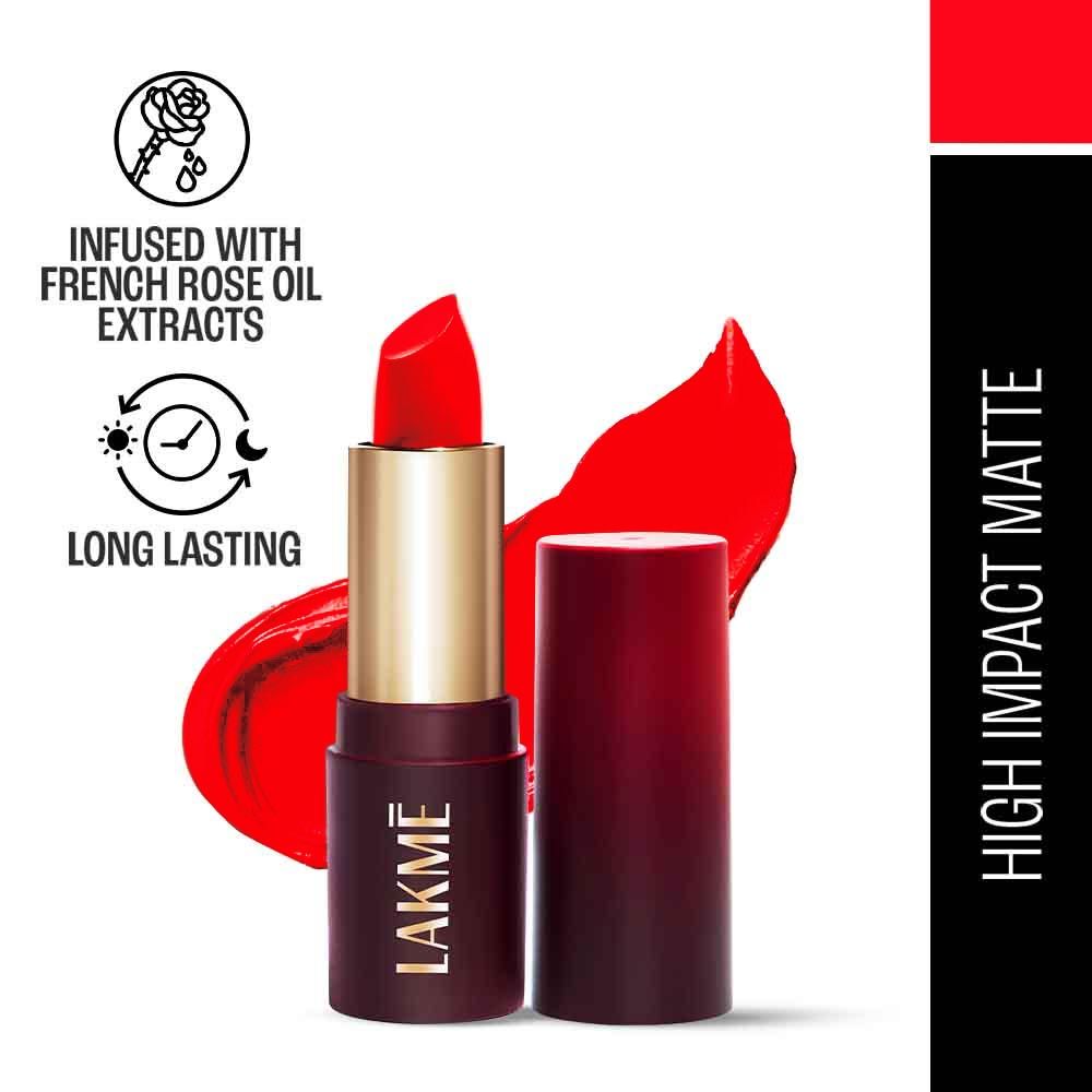 Lakme Forever Matte Lipstick, Made With French Rose Oil Extracts