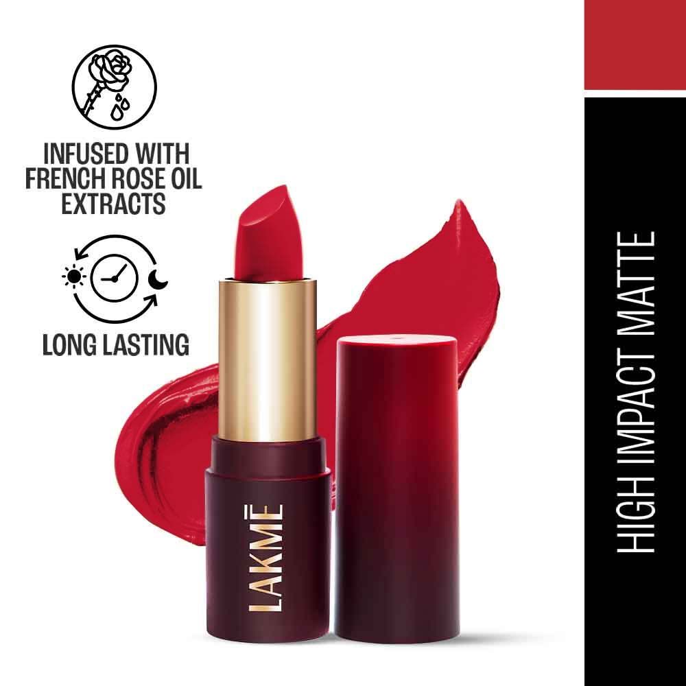 Lakme Forever Matte Lipstick, Made With French Rose Oil Extracts