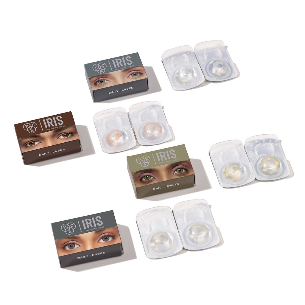PAC IRIS LUXE Daily Lenses Amber - Comfortable Natural Looking Lenses, Soft Non-Irritating