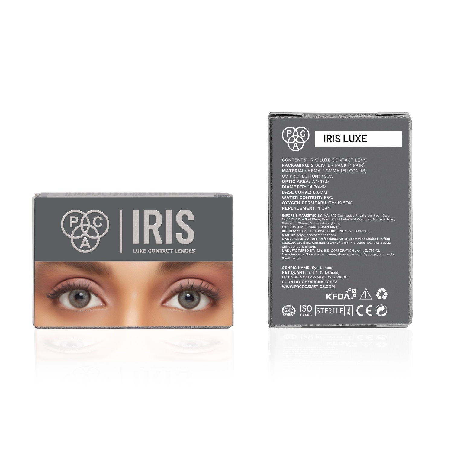 PAC IRIS LUXE Daily Lenses Moonstone - Comfortable Natural Looking Lenses, Soft Non-Irritating