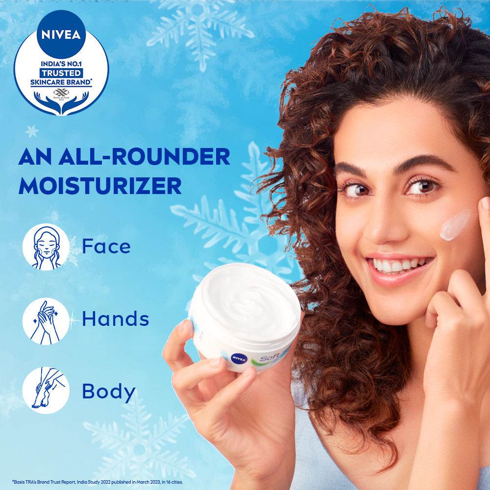 NIVEA Soft Light Moisturizer Cream Playful Peach For Hands And Body