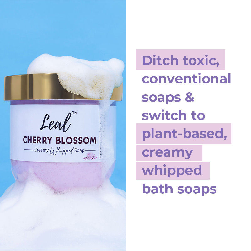 Leal Cherry Blossom Shea Bath Cream Whipped Soap