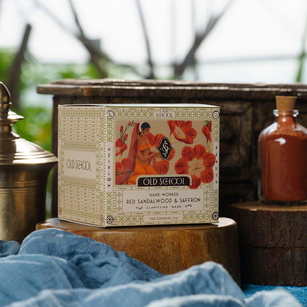 Old School Hand-Worked Red Sandalwood And Saffron Clarifying Face Mask
