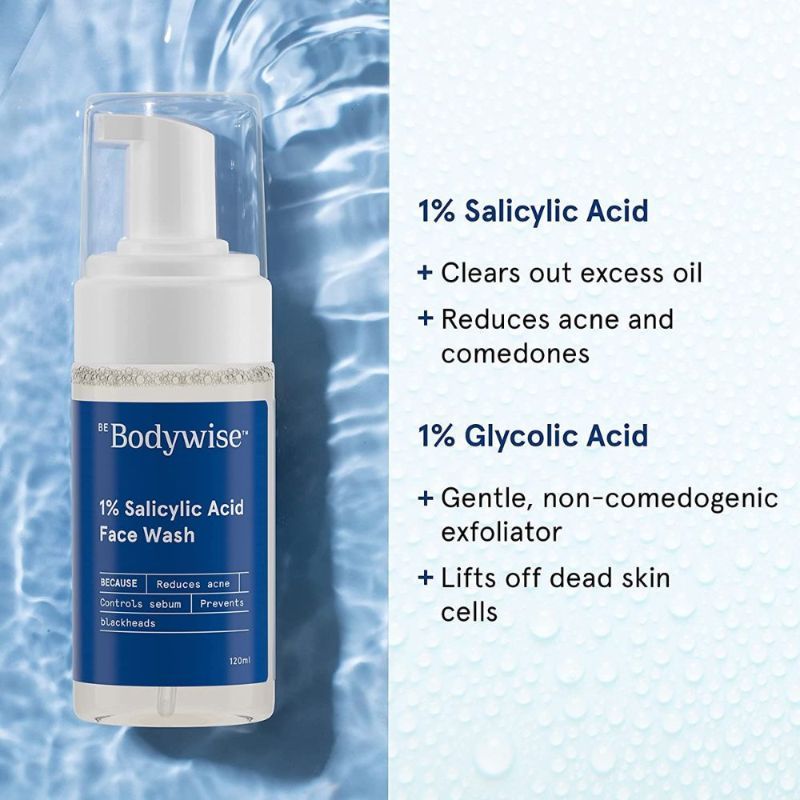 Be Bodywise Oil Control Face Wash for Acne- 1% Salicylic Acid (Fragrance- SLS- Soap Free)