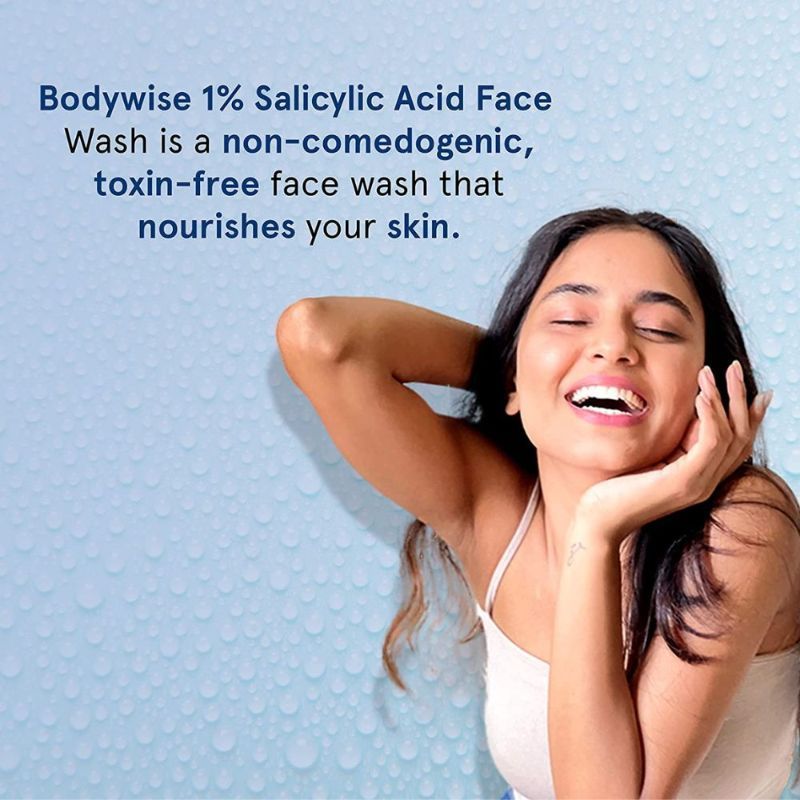 Be Bodywise Oil Control Face Wash for Acne- 1% Salicylic Acid (Fragrance- SLS- Soap Free)
