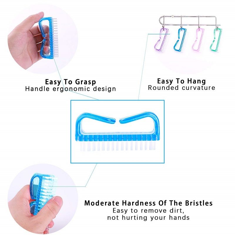 Beautiliss Handle Grip Nail Brush And Fingernail Pedicure Scrub Foot Brush
