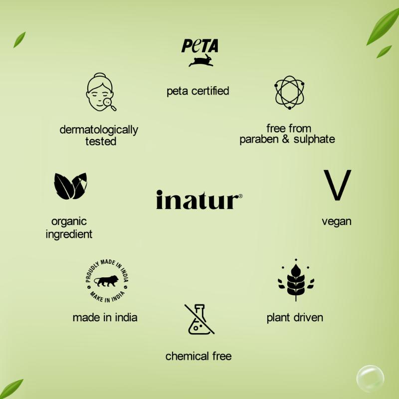 inatur Tea Tree Gel, Non-Sticky Moisturizer, with Neem, Aloe Vera, for Oily, Acne-Prone Skin