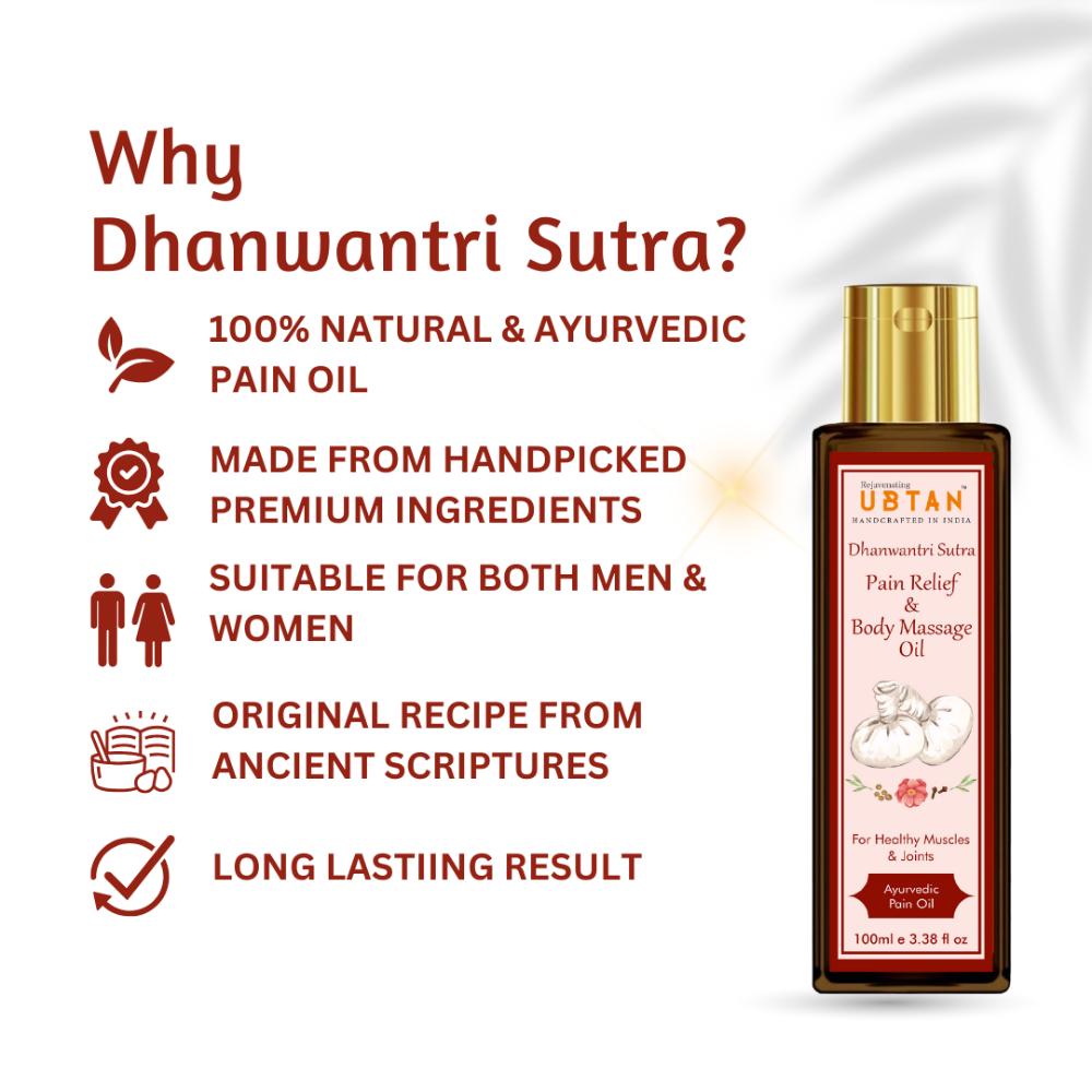 Rejuvenating UBTAN Dhanwantri Sutra Pain Relief & Massage Oil
