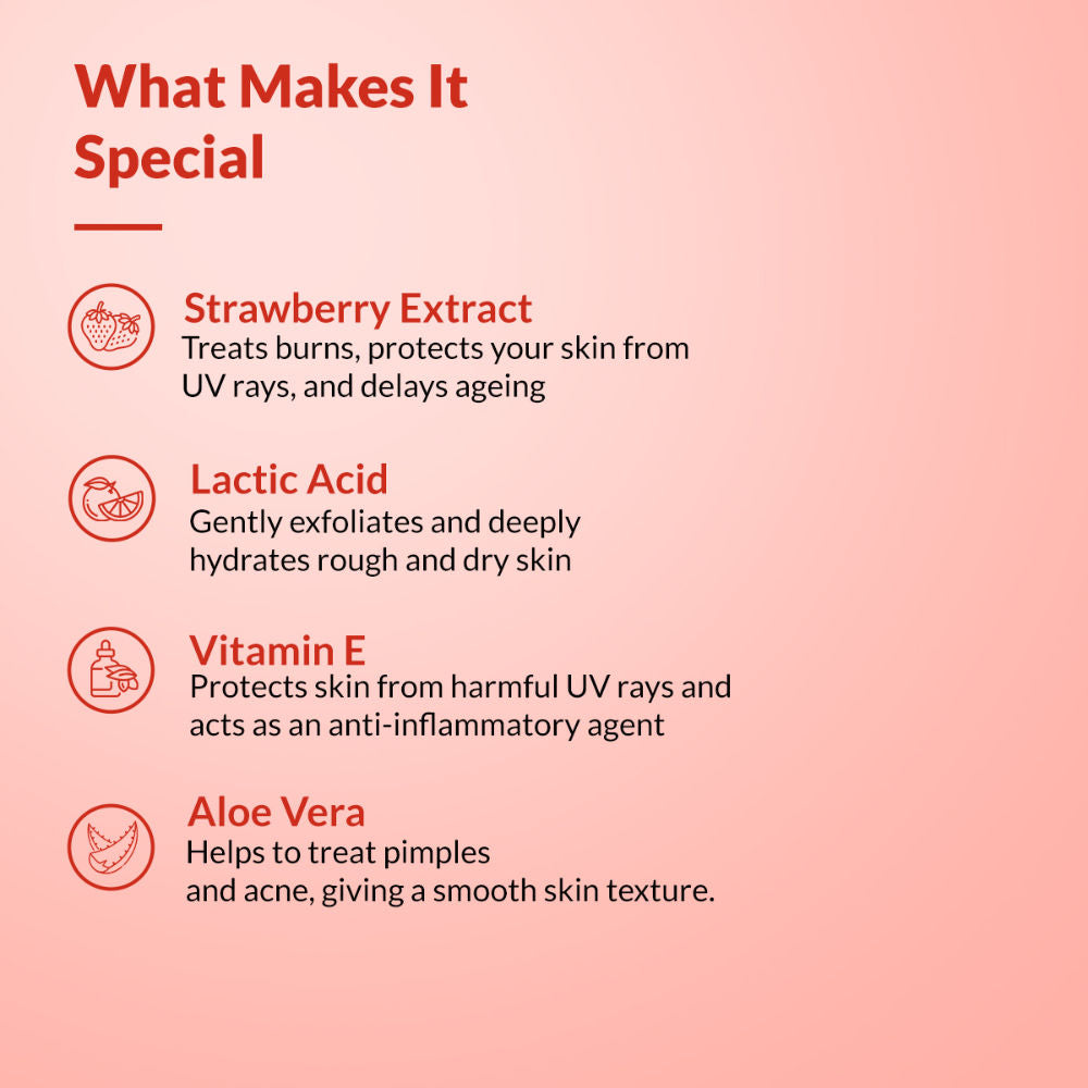 Fixderma Strawberry Face Wash with Vitamin E & Strawberry Extract, Face Wash for Oily Skin