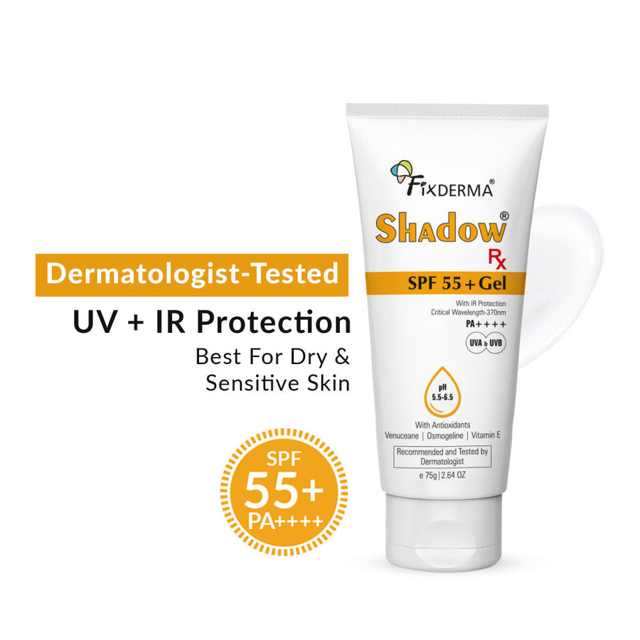 Fixderma Shadow Rx Sunscreen SPF 55+ Gel For Oily Skin Acne Prone