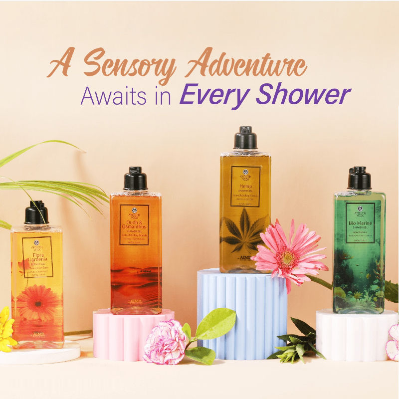 Ayouthveda Oudh & Osmanthus Shower Gel with Exotic Aroma to Cleanse, Hydrate & Refresh Skin