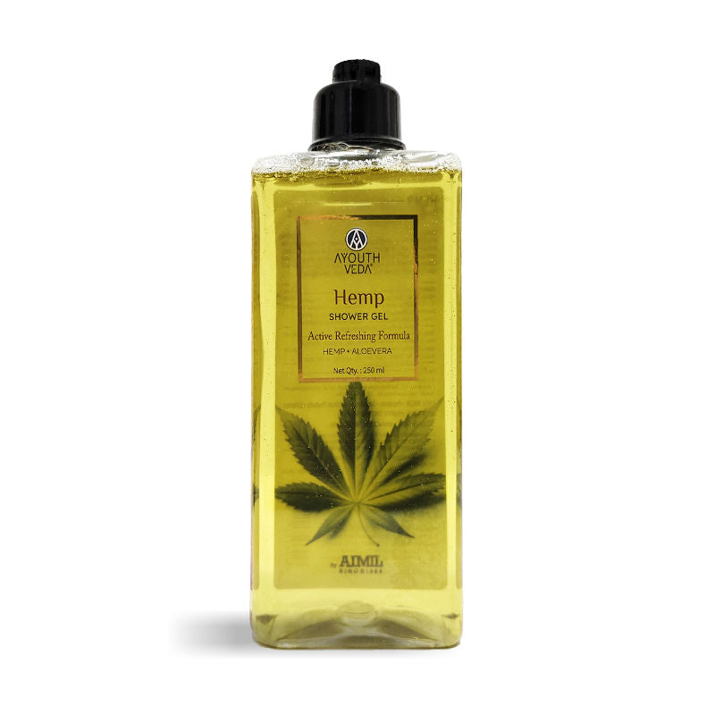 Ayouthveda Hemp Shower Gel with Hemp & Aloe Vera to Rejuvenate & Hydrate Skin