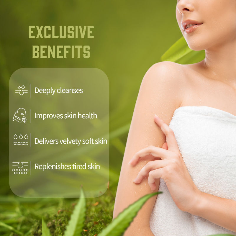 Ayouthveda Hemp Shower Gel with Hemp & Aloe Vera to Rejuvenate & Hydrate Skin