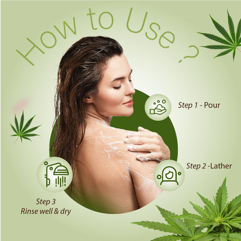 Ayouthveda Hemp Shower Gel with Hemp & Aloe Vera to Rejuvenate & Hydrate Skin