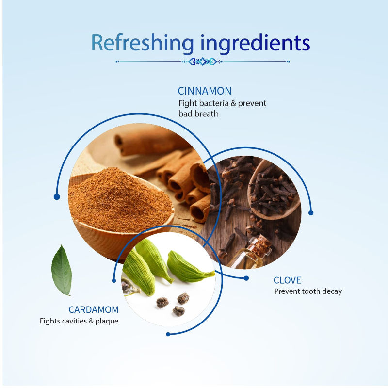 Ayouthveda Ayurvedic Mint Gel Toothpaste with Menthol & Cardamom for Fresh Breath