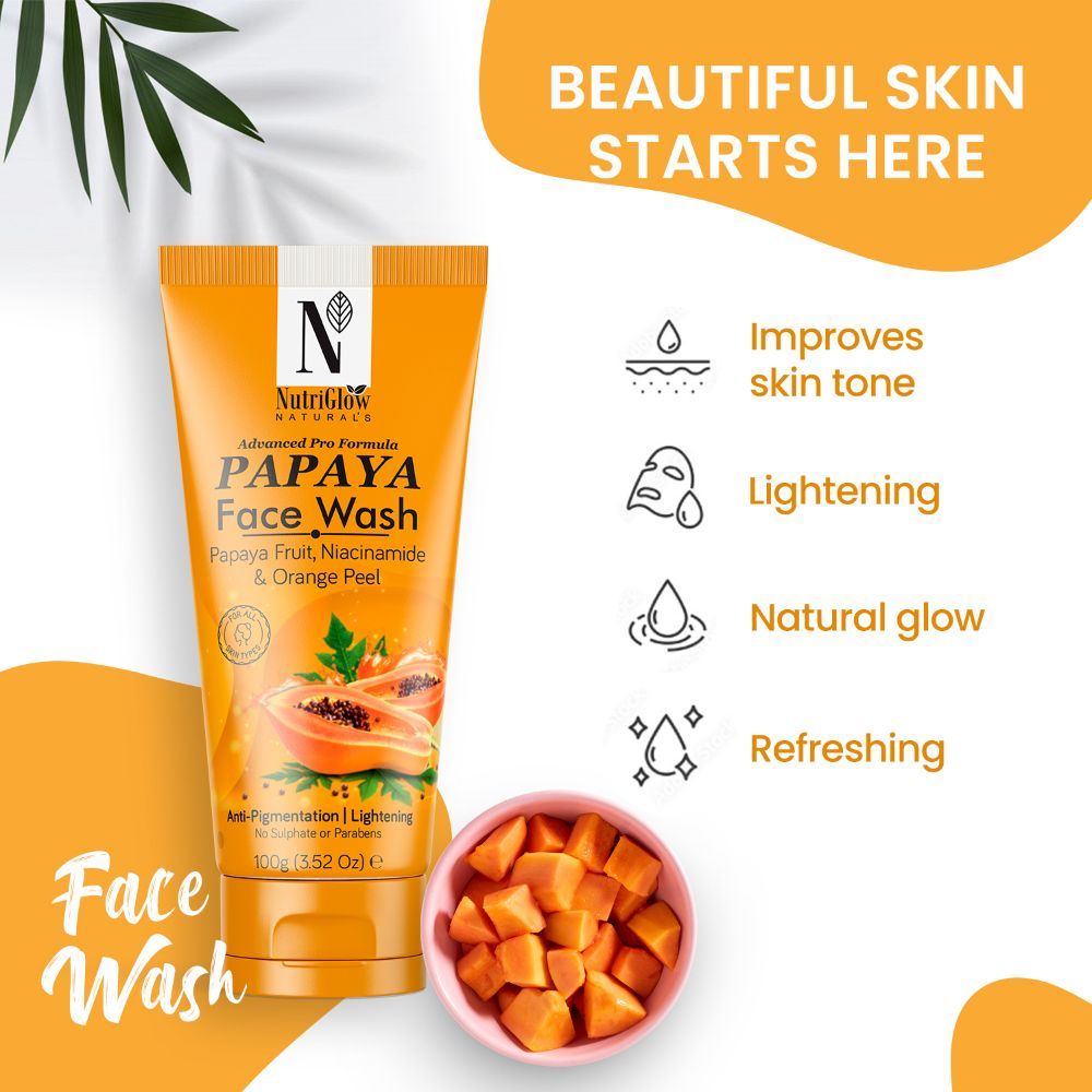 NutriGlow Natural's Papaya Face Wash