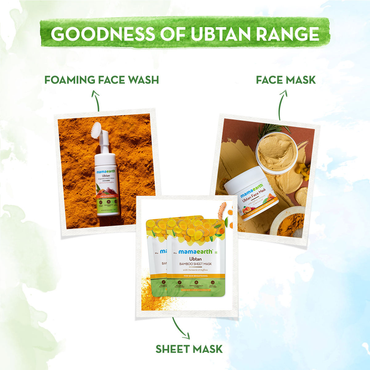 Mamaearth Ubtan Oil-Free Face Moisturizer With Turmeric & Saffron For Skin Brightening